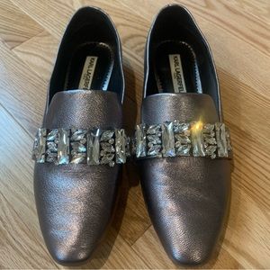 8.5 Karl Lagerfeld Jeweled Loafer Grey